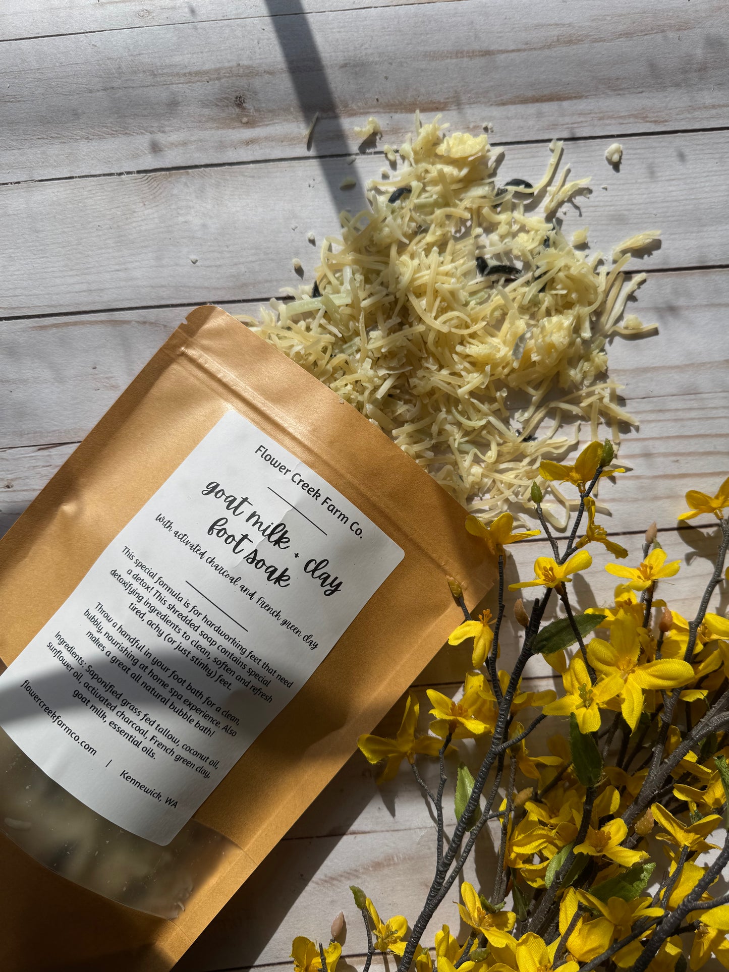 Goat Milk + Clay Foot Soak with activated charcoal