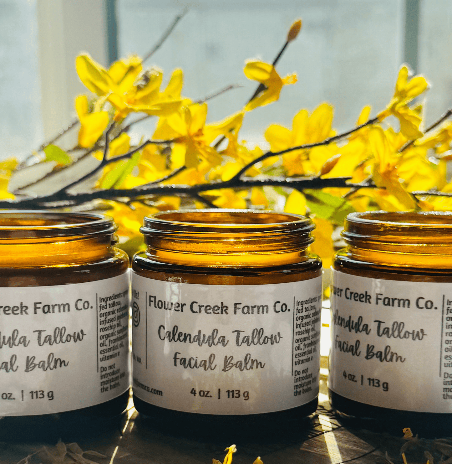 Calendula Tallow Facial Balm - Flower Creek Farm Co.