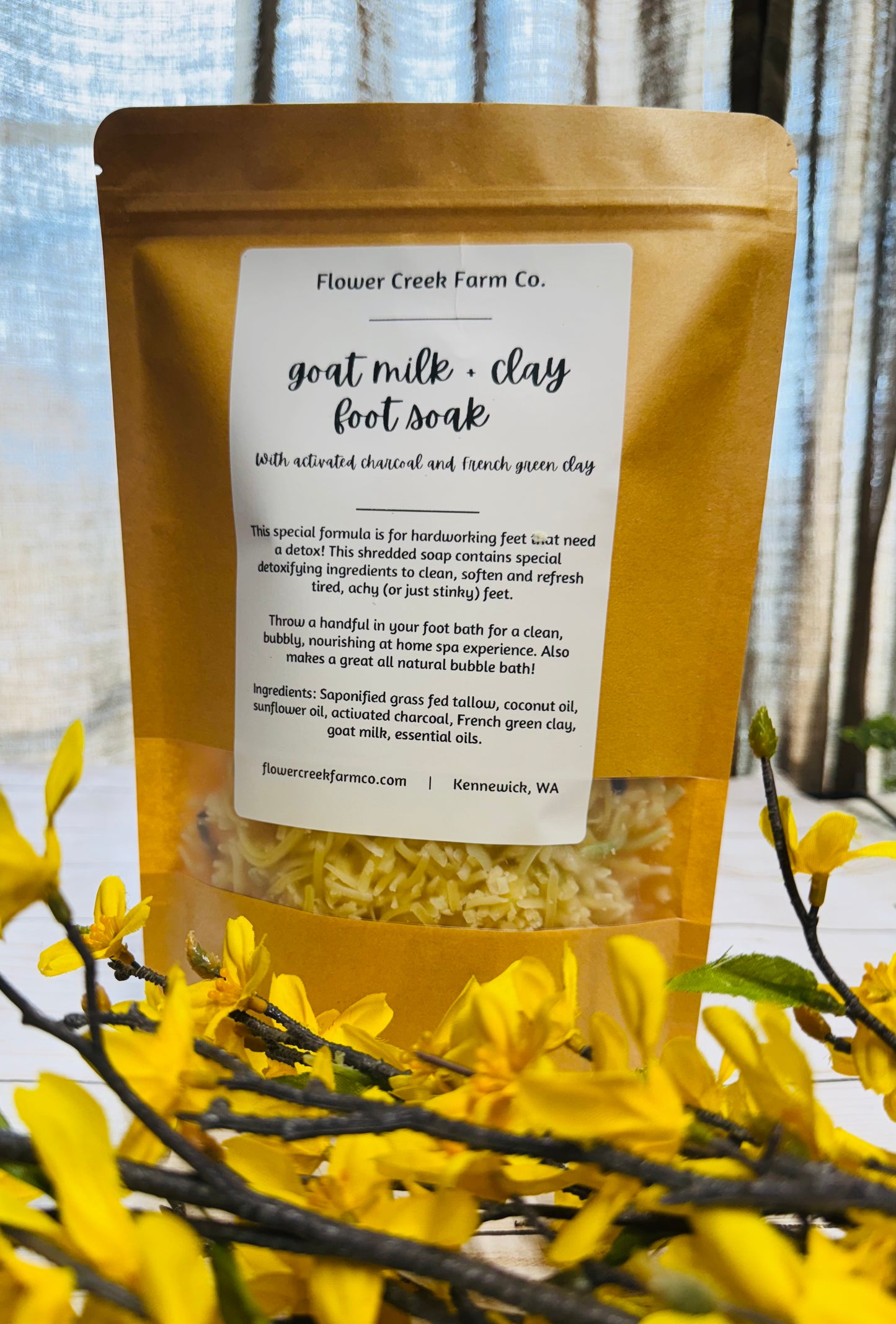 Goat Milk + Clay Foot Soak with activated charcoal