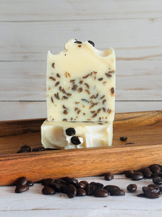 Peppermint Mocha tallow and goat milk soap