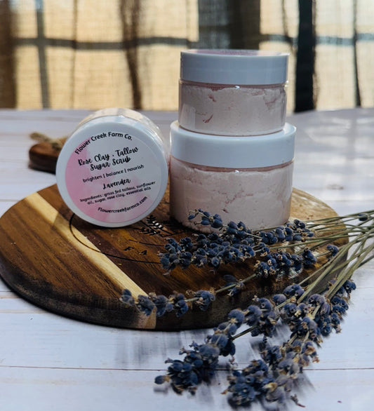 Rose Clay + Tallow Sugar Scrub