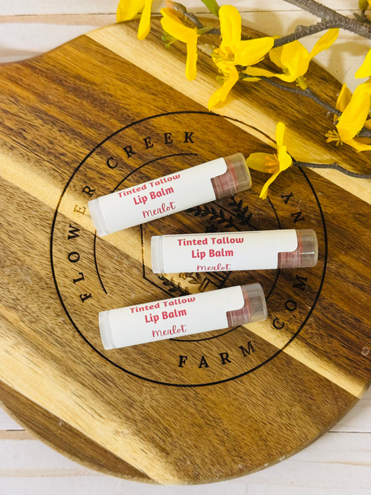 Tinted Tallow Lip Balm - Natural Tinted Moisturizer for Soft, Hydrated Lips