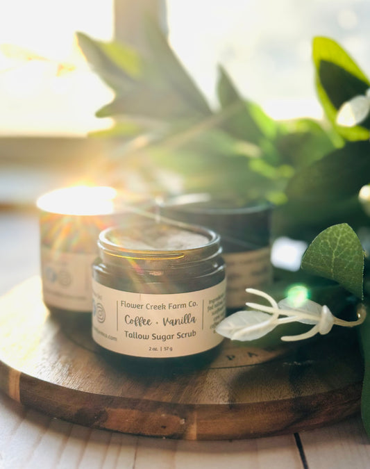 Coffee Vanilla Tallow Sugar Scrub | Deeper Exfoliation
