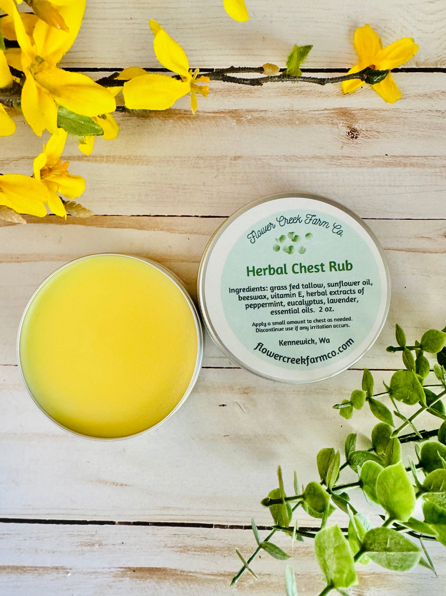 Herbal Chest Rub with tallow and eucalyptus