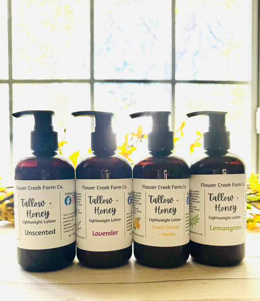 Tallow + Honey Lightweight Lotion