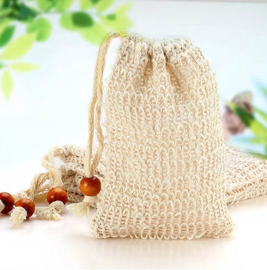 Natural fiber soap saver pouch | Compostable, plastic - free - Flower Creek Farm Co.